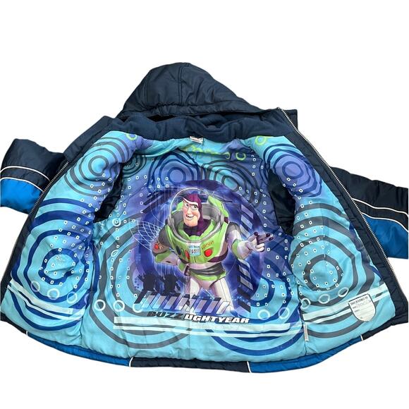 Toy Story 3 Boys Kid 8 Navy Blue SpaceRanger FullZipper Pockets DetachableHood - Picture 7 of 10